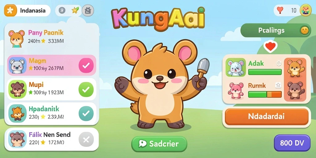 Berbagai mode permainan seru untuk dipilih.
