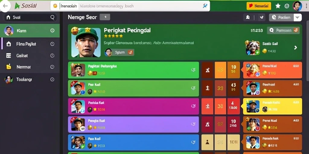 Fitur interaksi sosial yang membuat bermain semakin menyenangkan.